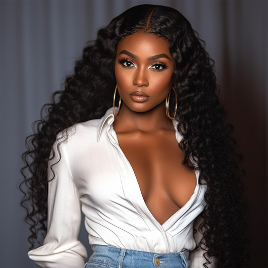 Lace Exotic Curly Wig- Natural Color